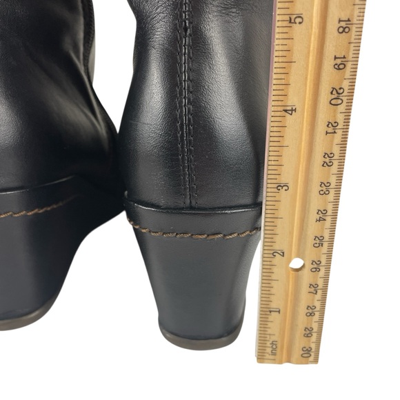 Fly London Tall Leather Wedge Heel Zip Up Boots Size 39 - Picture 9 of 13